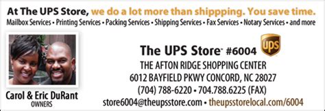 Ups store afton ridge - UPS Alliance Shipping Partner. Open today until 9pm. Latest drop off: Ground: 6:00 PM | Air: 6:00 PM. 1480 CONCORD PKWY N CAROLINA MALL. CONCORD, NC 28025. Inside Staples. (704) 262-3503. View Details Get Directions. UPS Access Point®. 